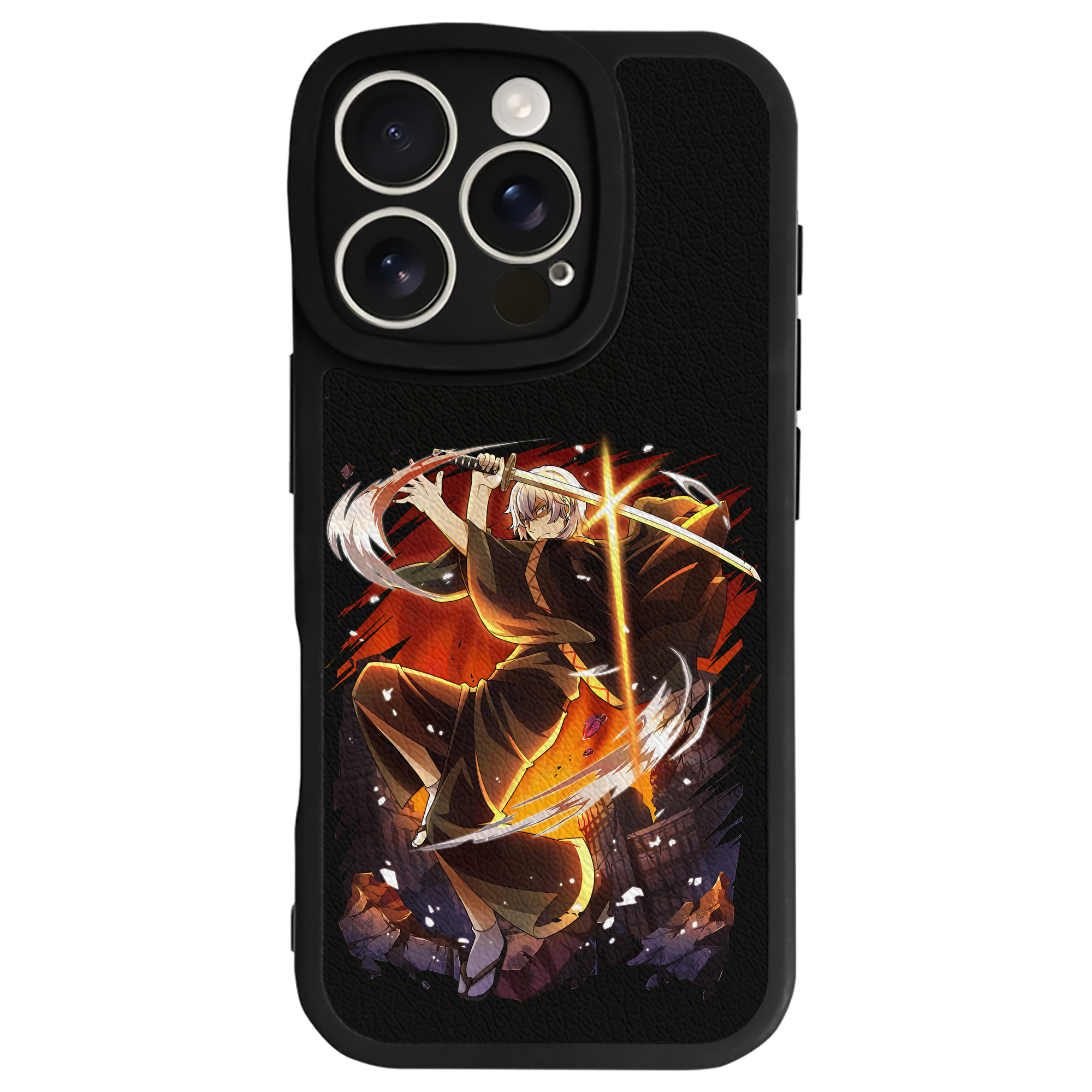 （画像用） 文豪ストレイドッグス Bungo Stray Dogs 【iPhone 16シリーズ対応】シリコンスマホケース（レザー調） 材質：シリコン
